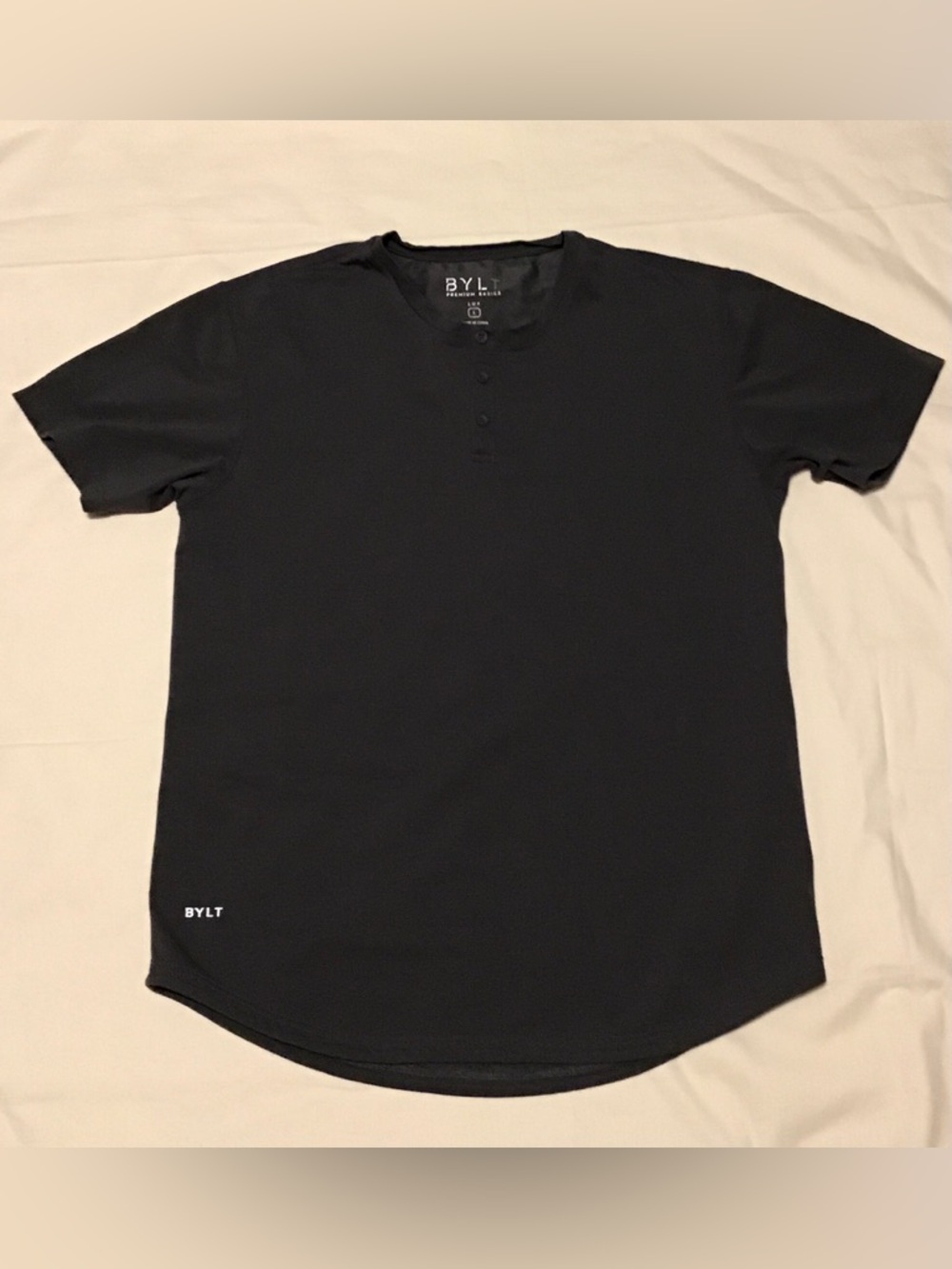 BYLT Lux Three Button Short Sleeve Tee